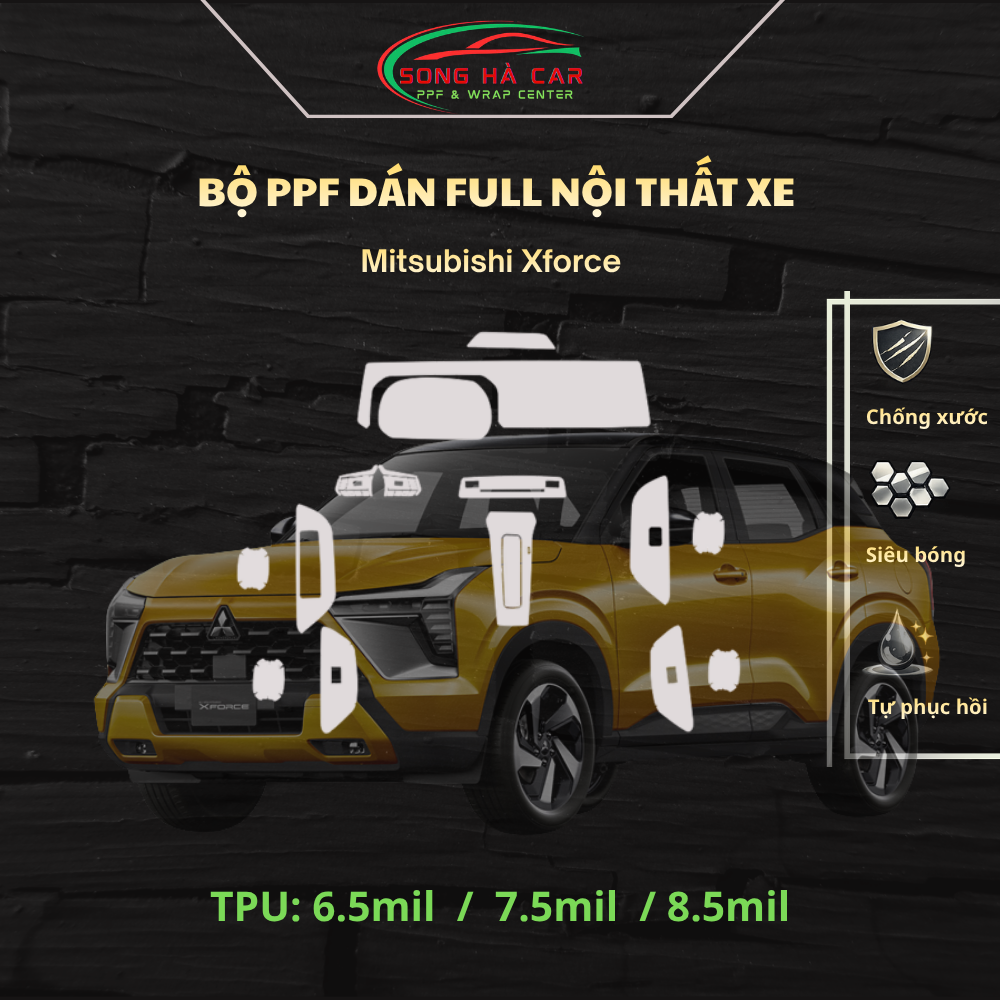 [Mitsubishi Xforce 2024 ] Full bộ nội thất tặng dán hõm cửa Dán PPF bảo vệ nội thất, chống xước